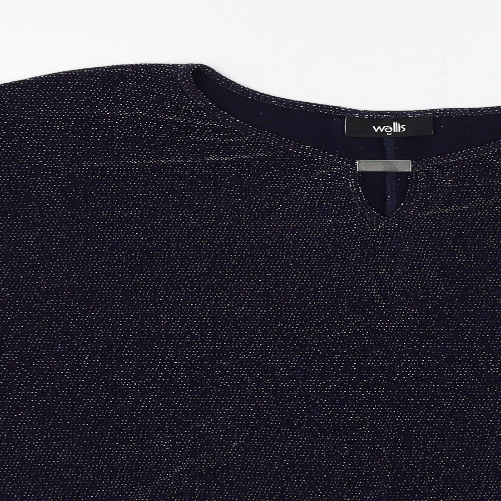 Womens UK Size M Wallis Blue Basic T-Shirt