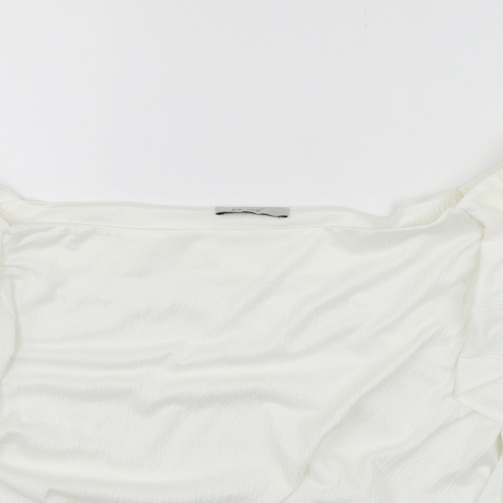 Womens UK Size 14 Marks and Spencer White Basic T-Shirt