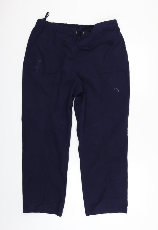 EWM Womens Blue   Trousers  Size 32 in L26 in