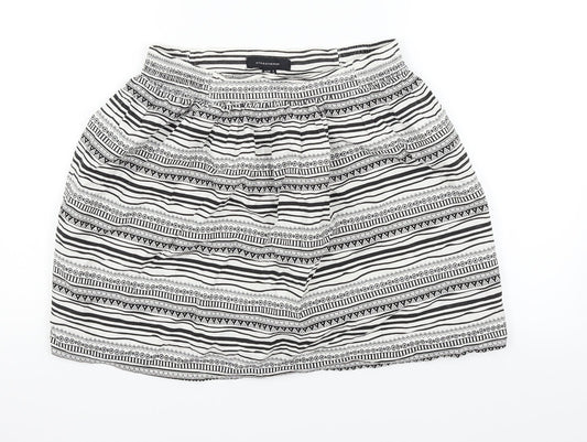Atmosphere Womens Silver Geometric  Flare Skirt Size 8