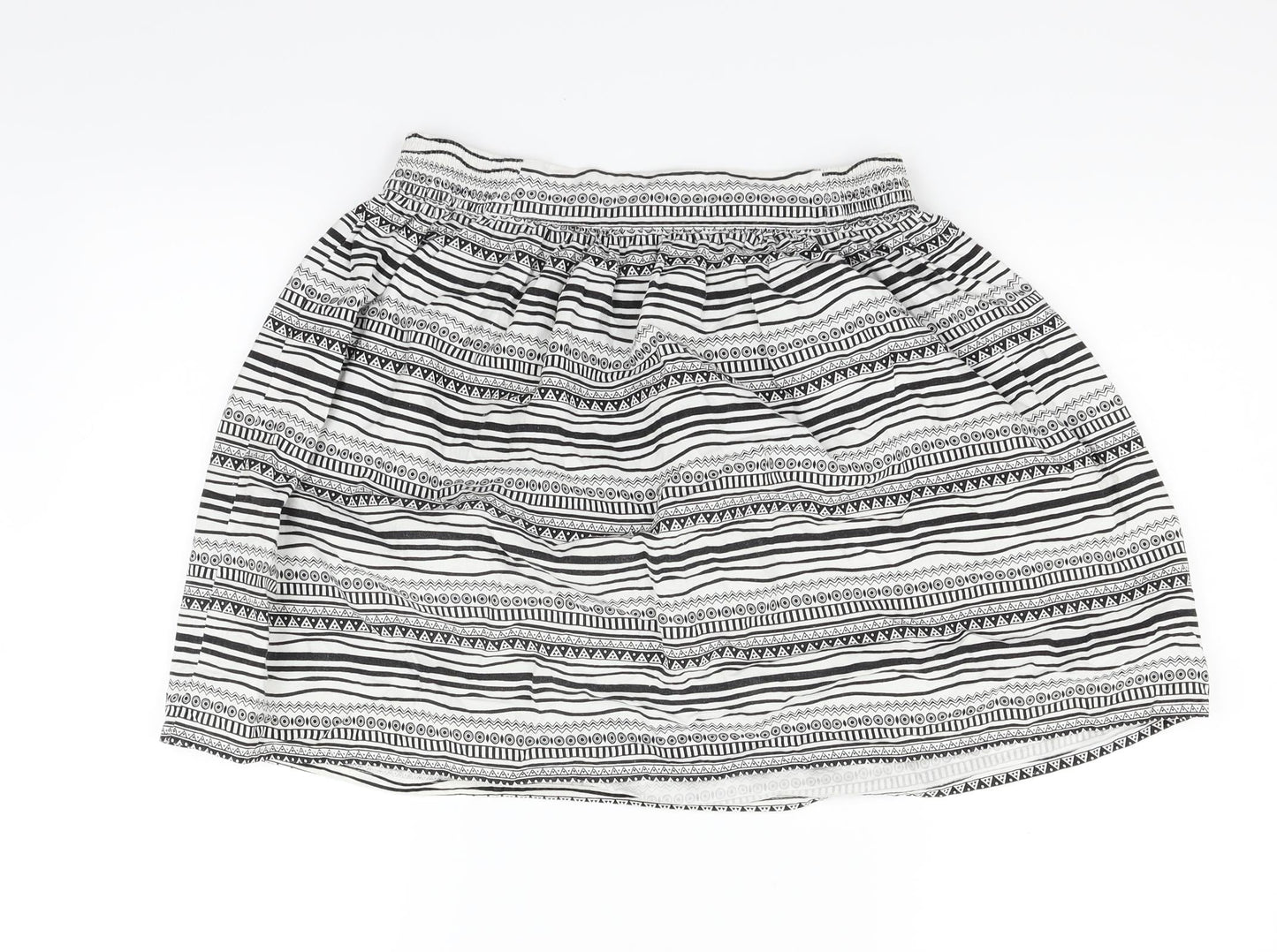 Atmosphere Womens Silver Geometric  Flare Skirt Size 8