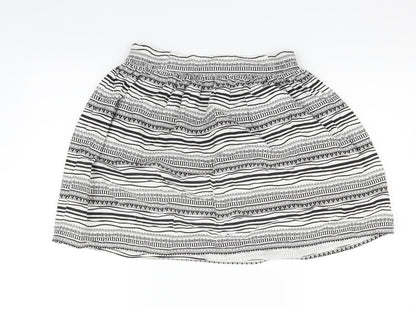 Atmosphere Womens Silver Geometric  Flare Skirt Size 8