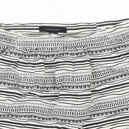 Atmosphere Womens Silver Geometric  Flare Skirt Size 8