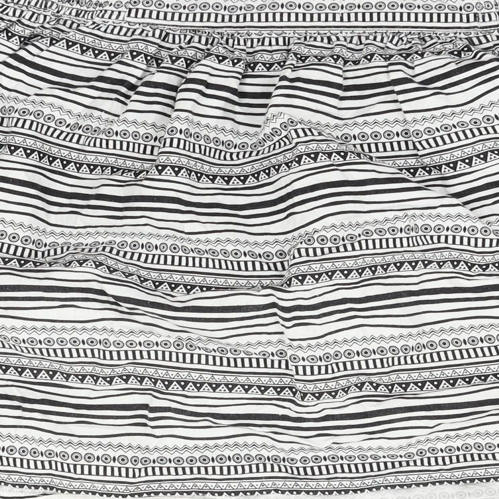 Atmosphere Womens Silver Geometric  Flare Skirt Size 8