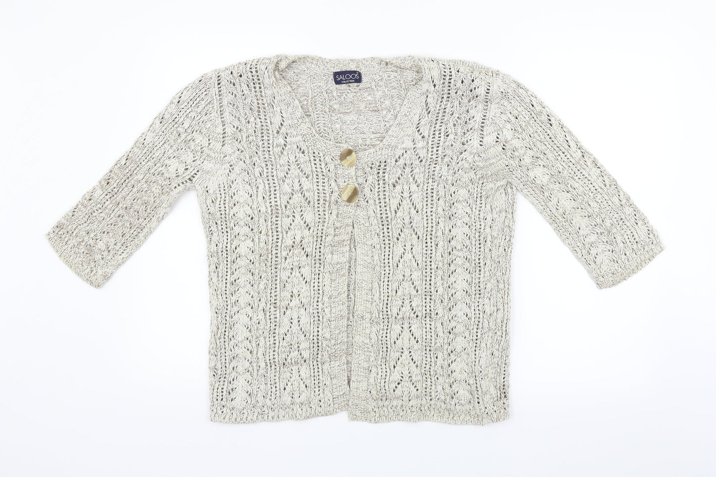 Saloos Womens Beige   Cardigan Jumper Size L