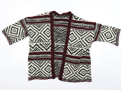 New Look Girls Beige Geometric  Cardigan Jumper Size 14 Years