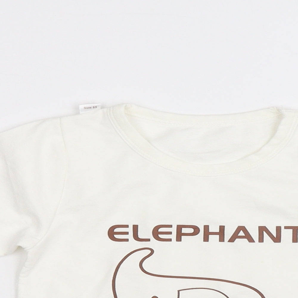 Botai Boys Ivory Animal Print  Pullover T-Shirt One Size  - Elephant