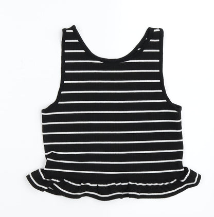 New Look Womens Black Striped  Camisole Blouse Size 8