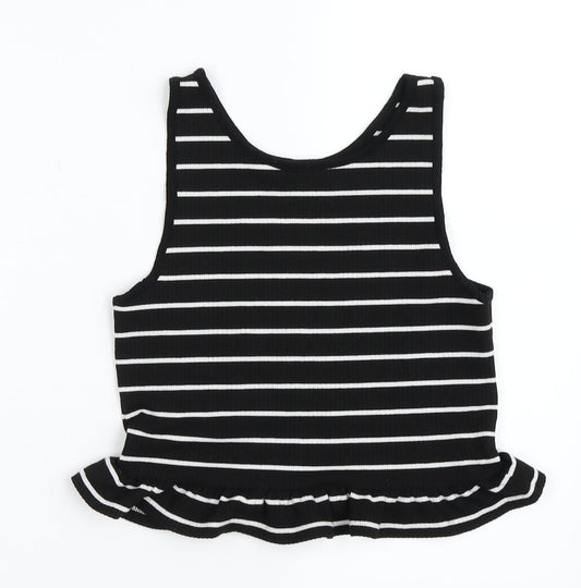 New Look Womens Black Striped  Camisole Blouse Size 8