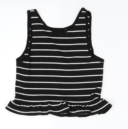 New Look Womens Black Striped  Camisole Blouse Size 8
