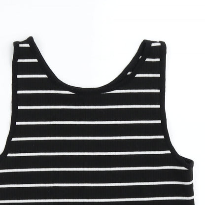 New Look Womens Black Striped  Camisole Blouse Size 8