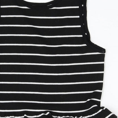New Look Womens Black Striped  Camisole Blouse Size 8