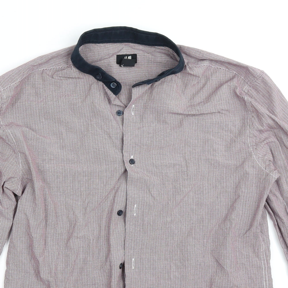 Mens UK Size M M&S Pink  Button-Up Long Sleeve Casual Shirt