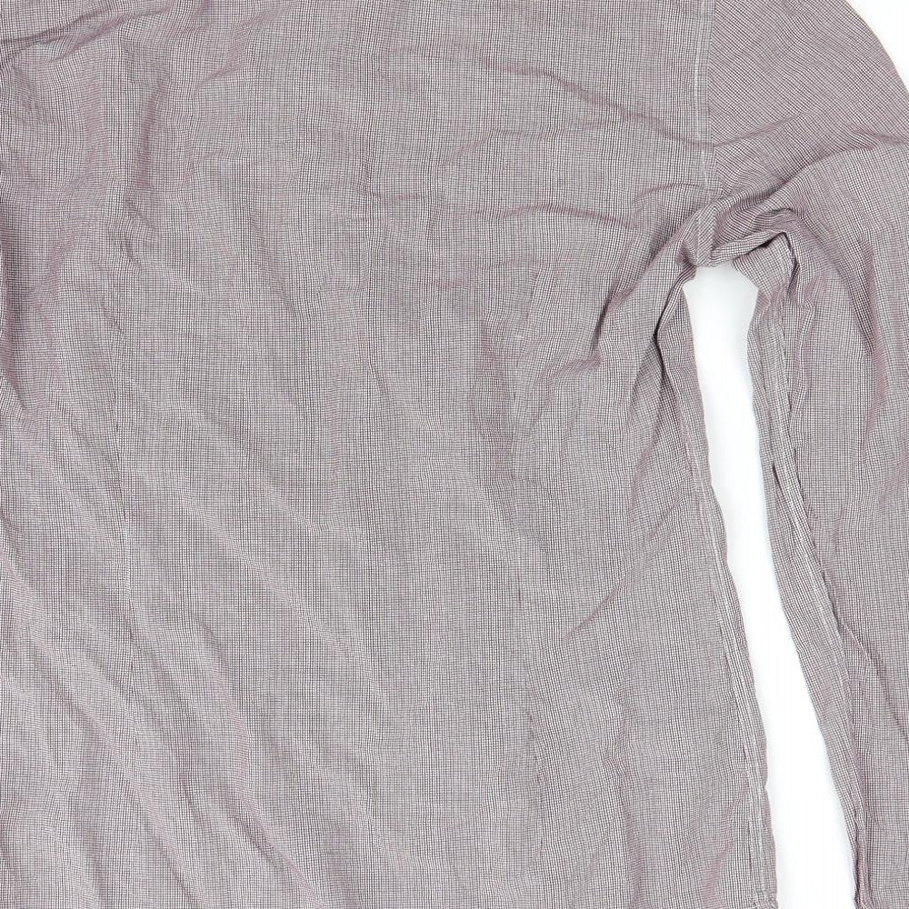 Mens UK Size M M&S Pink  Button-Up Long Sleeve Casual Shirt