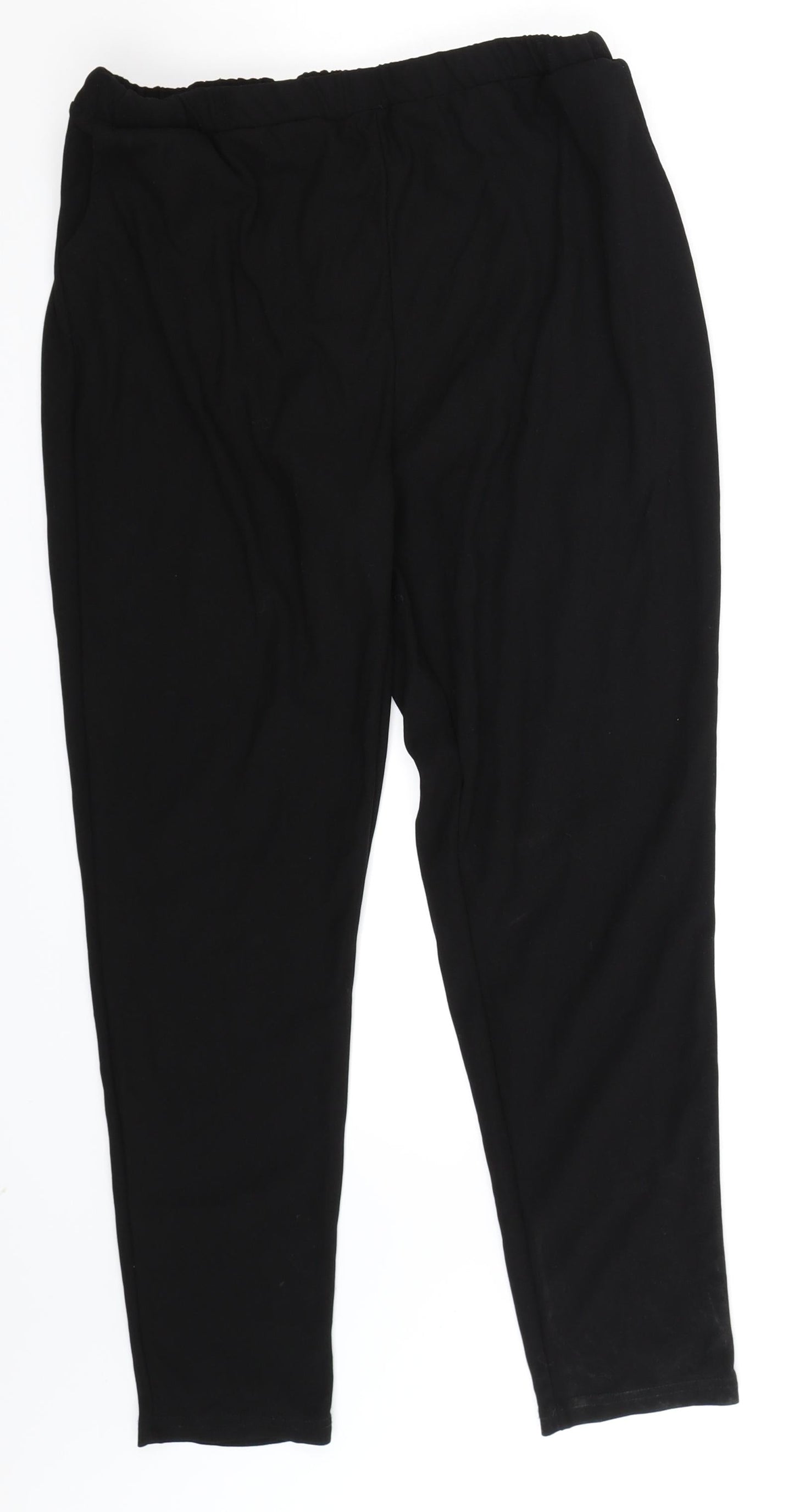 Womens UK Size One Size Preworn Slim Fit Jegging Black Trousers