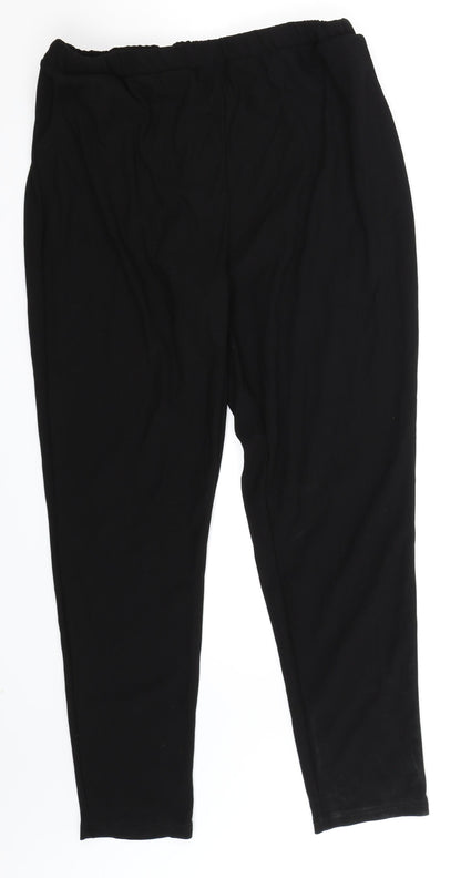 Womens UK Size One Size Preworn Slim Fit Jegging Black Trousers