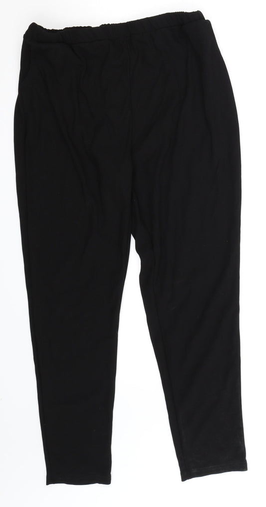 Womens UK Size One Size Preworn Slim Fit Jegging Black Trousers