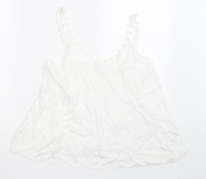 Preworn Womens White   Camisole Blouse Size L