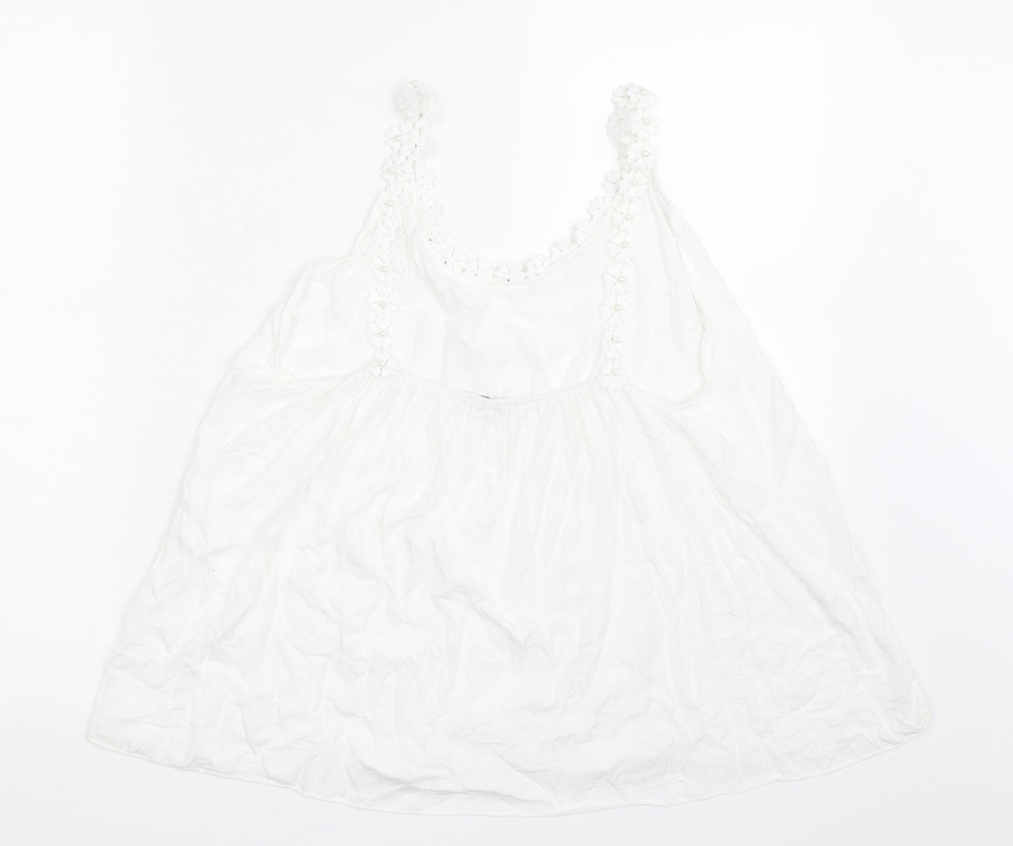 Preworn Womens White   Camisole Blouse Size L