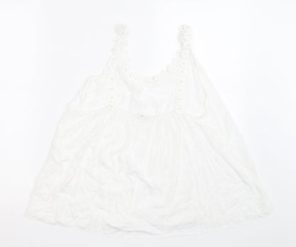 Preworn Womens White   Camisole Blouse Size L
