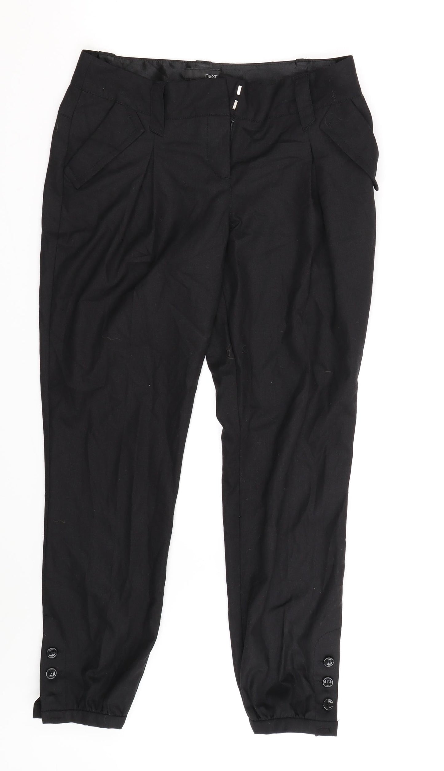 Womens UK Size 8 NEXT Regular Fit  Black Trousers