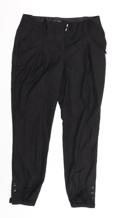 Womens UK Size 8 NEXT Regular Fit  Black Trousers