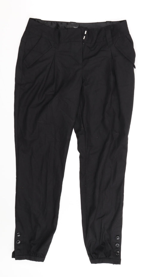 Womens UK Size 8 NEXT Regular Fit  Black Trousers