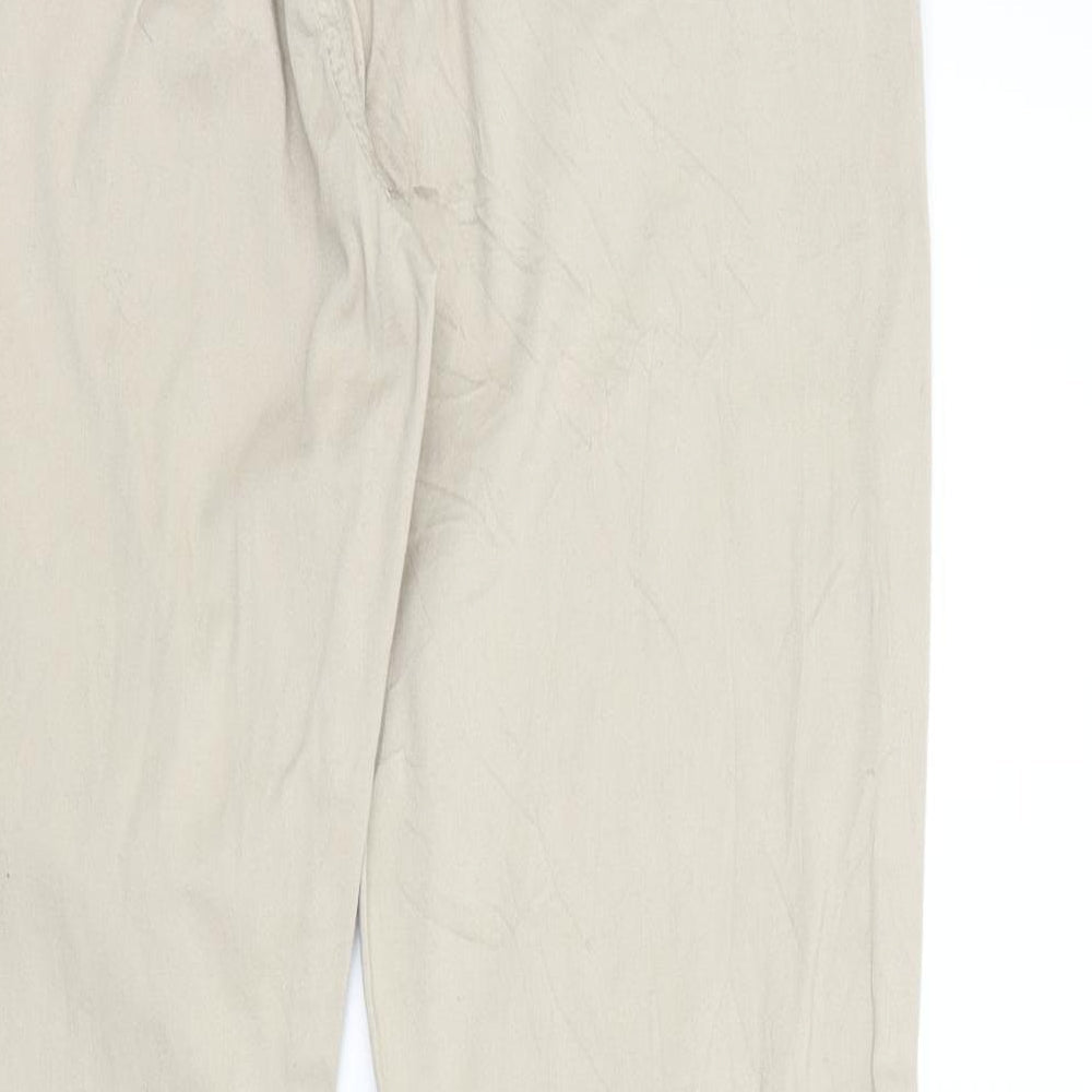 Womens UK Size M miss cherry Regular Fit  Beige Trousers