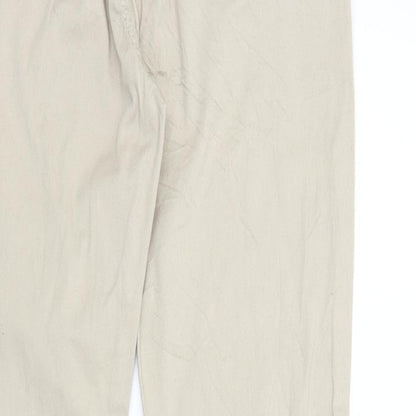Womens UK Size M miss cherry Regular Fit  Beige Trousers