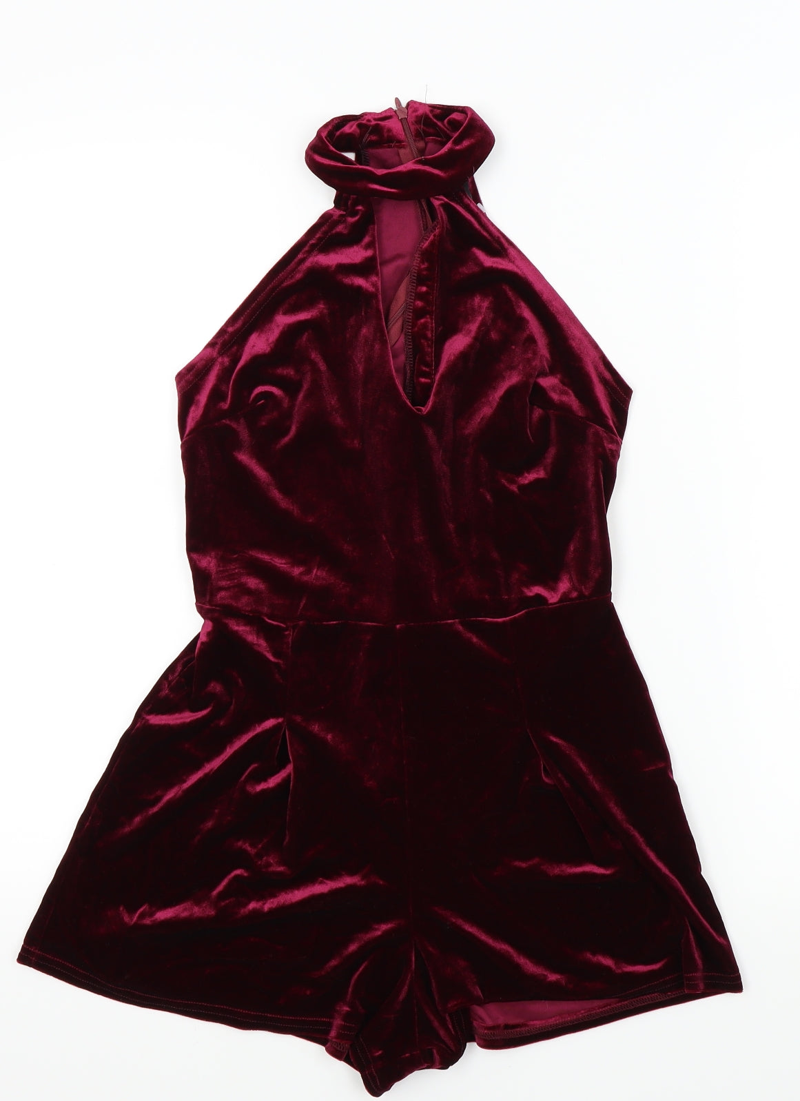 Primark Womens Orange   Shorts One-Piece Size 10  - Velvet feel