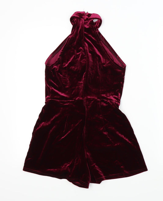 Primark Womens Orange   Shorts One-Piece Size 10  - Velvet feel