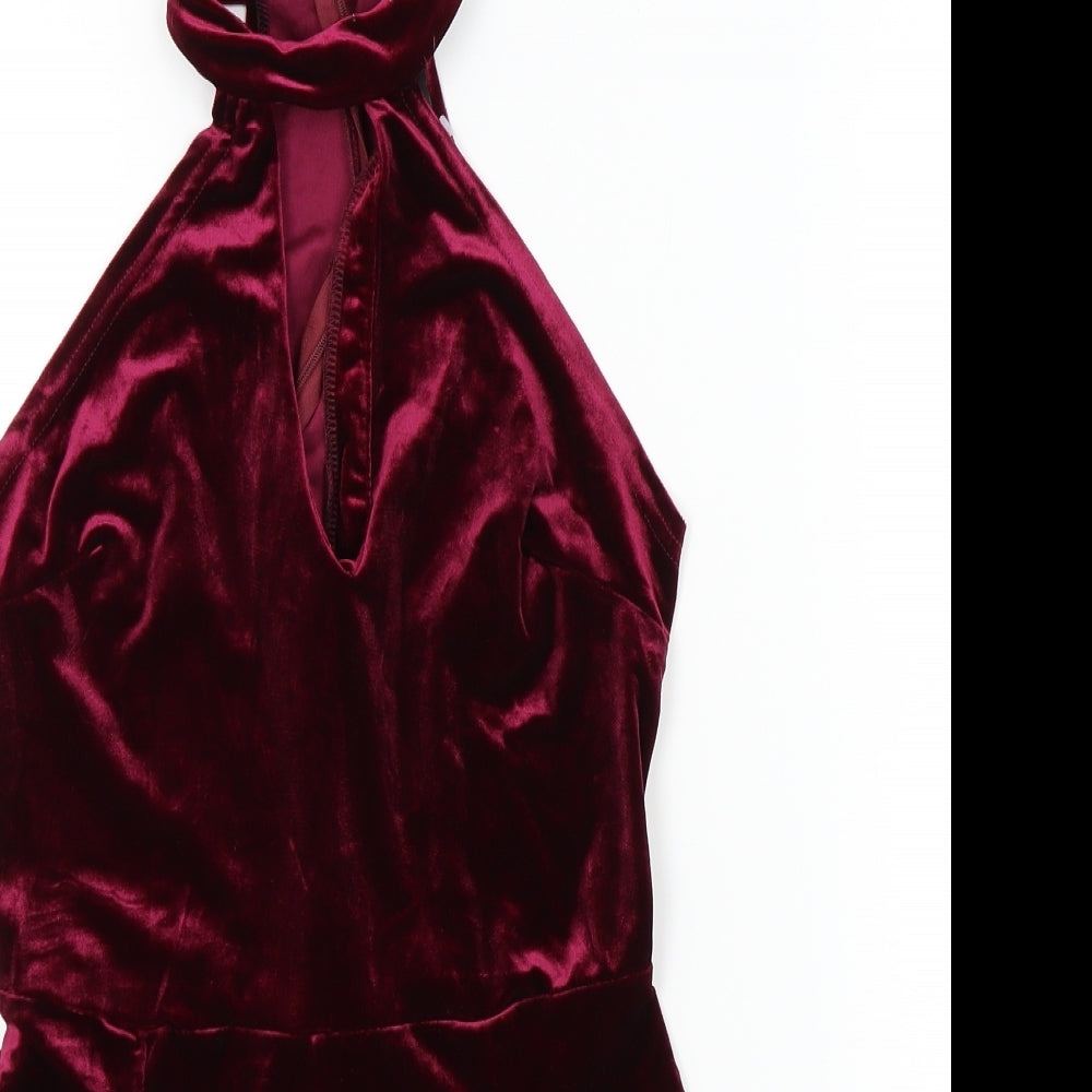 Primark Womens Orange   Shorts One-Piece Size 10  - Velvet feel