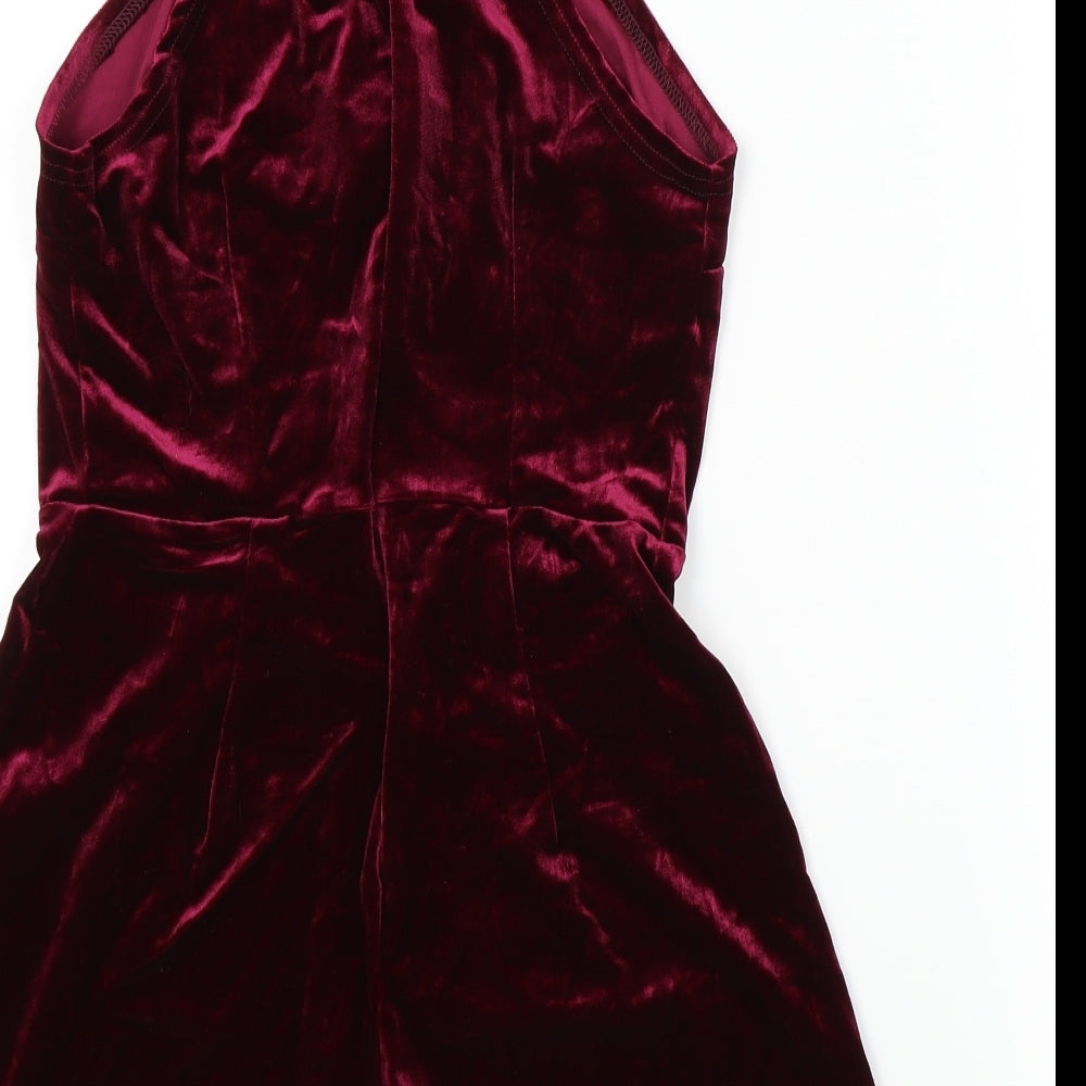 Primark Womens Orange   Shorts One-Piece Size 10  - Velvet feel