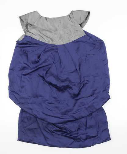 Ever-Pretty Womens Blue   Fit & Flare  Size 12  - bow neck detail