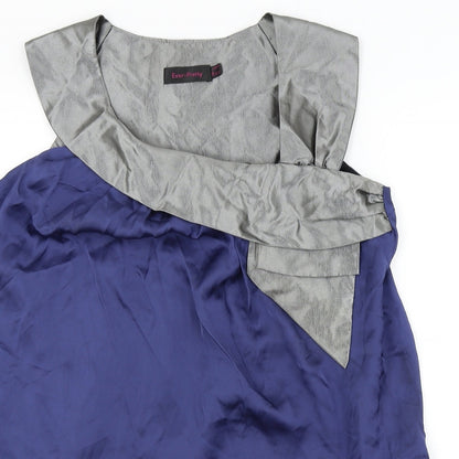 Ever-Pretty Womens Blue   Fit & Flare  Size 12  - bow neck detail