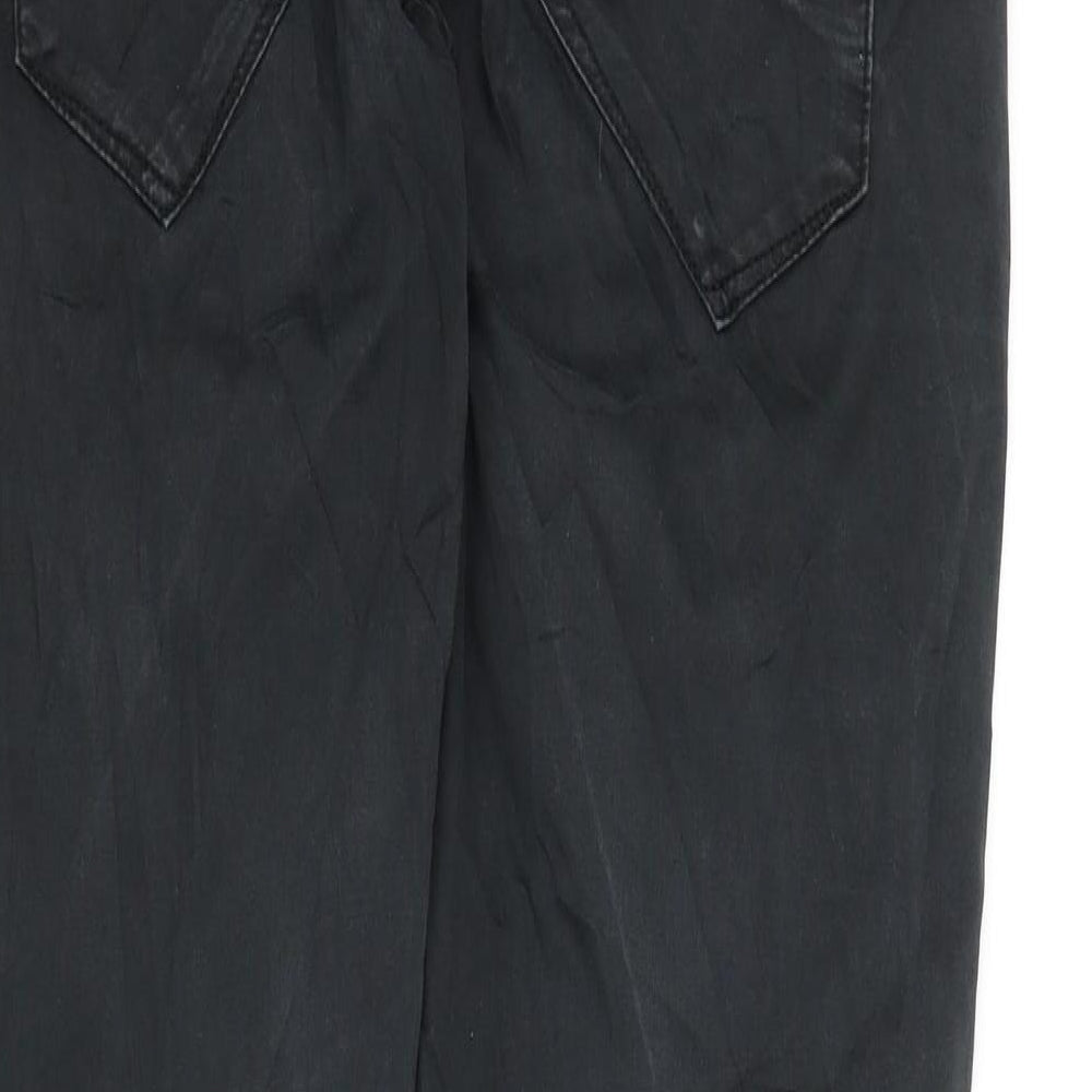 Womens UK Size M Preworn Regular Fit Skinny Black Jeans