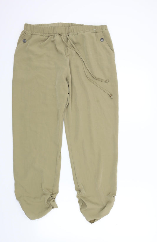 Select Womens Brown   Bloomer Trousers Size 16 L28 in - Gathered ankles