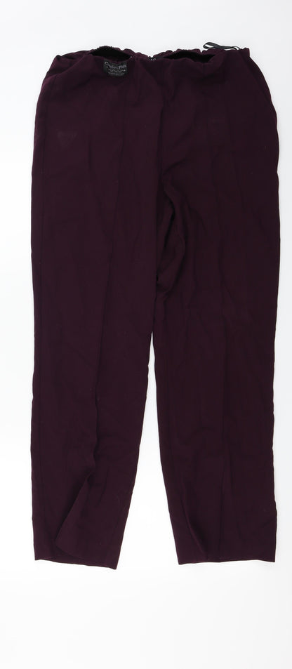 Classique  Womens Purple   Trousers  Size 14 L25 in