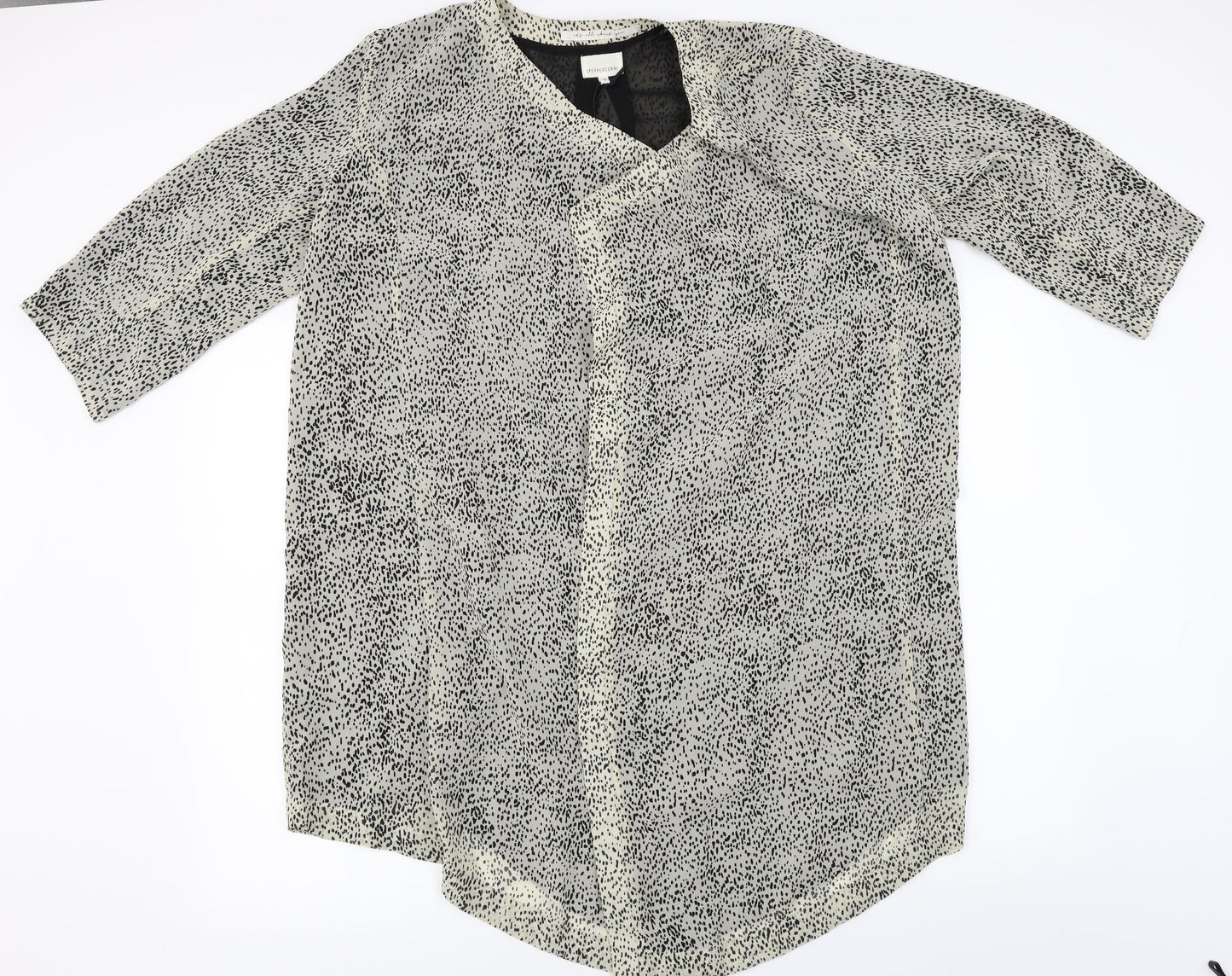 Peppercorn  Womens Ivory Animal Print  Cardigan Jumper Size M