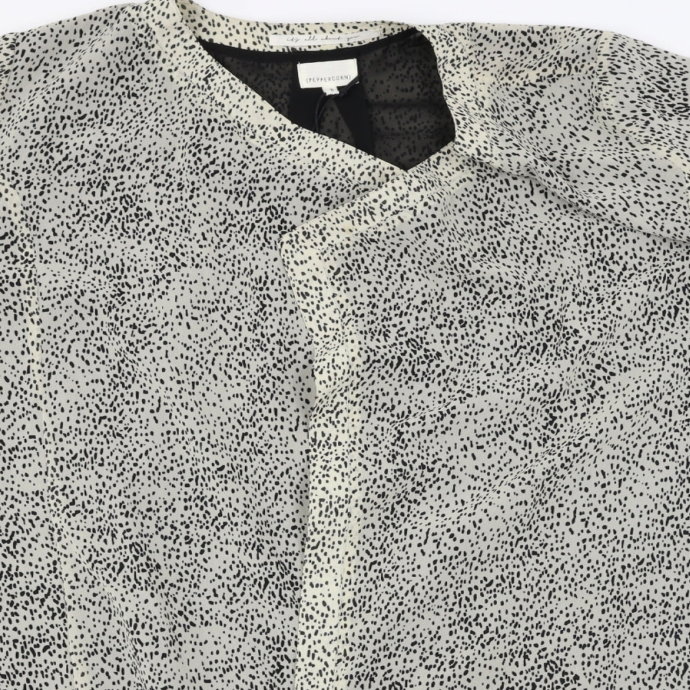 Peppercorn  Womens Ivory Animal Print  Cardigan Jumper Size M