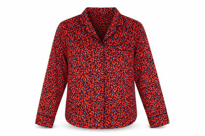 Womens UK Size 10 NEXT Red Basic Button-Up