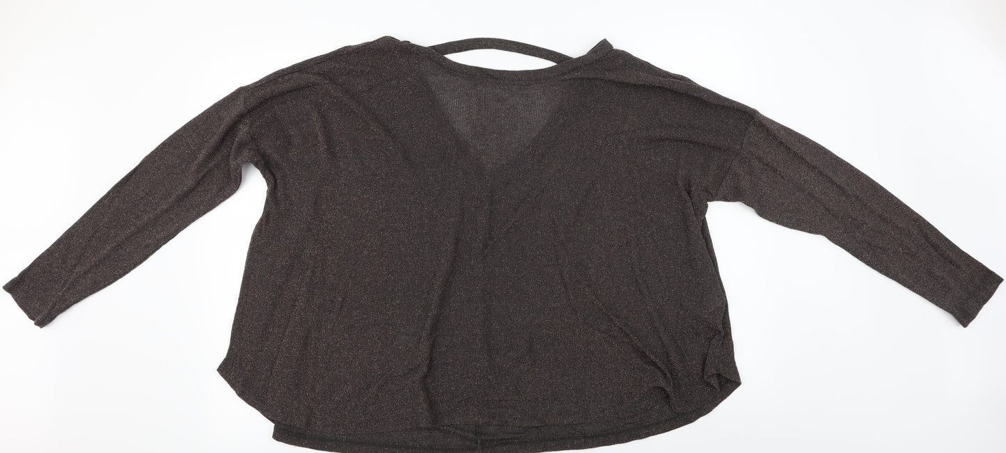 Womens UK Size 8 NEXT Brown Basic Blouse