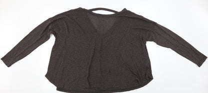 Womens UK Size 8 NEXT Brown Basic Blouse