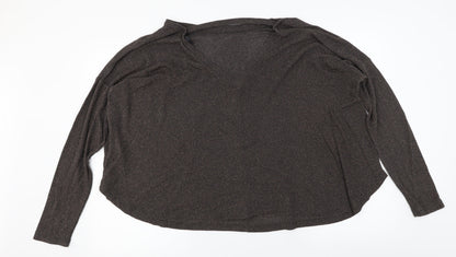 Womens UK Size 8 NEXT Brown Basic Blouse