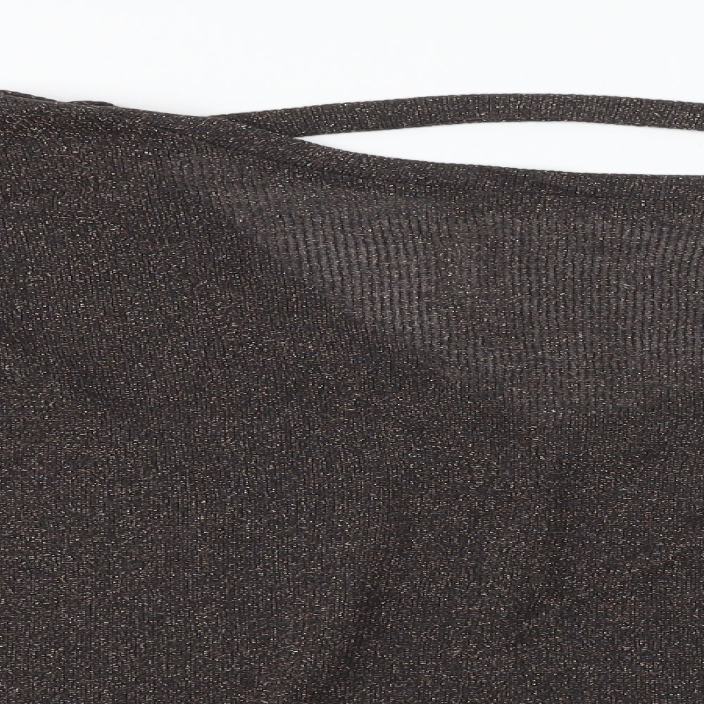 Womens UK Size 8 NEXT Brown Basic Blouse