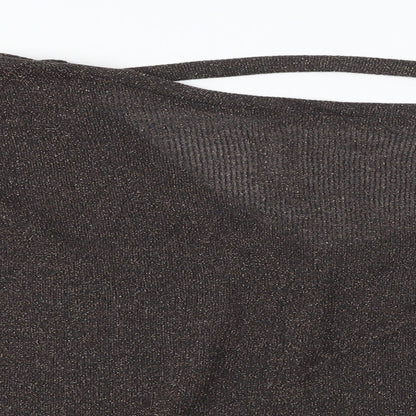 Womens UK Size 8 NEXT Brown Basic Blouse
