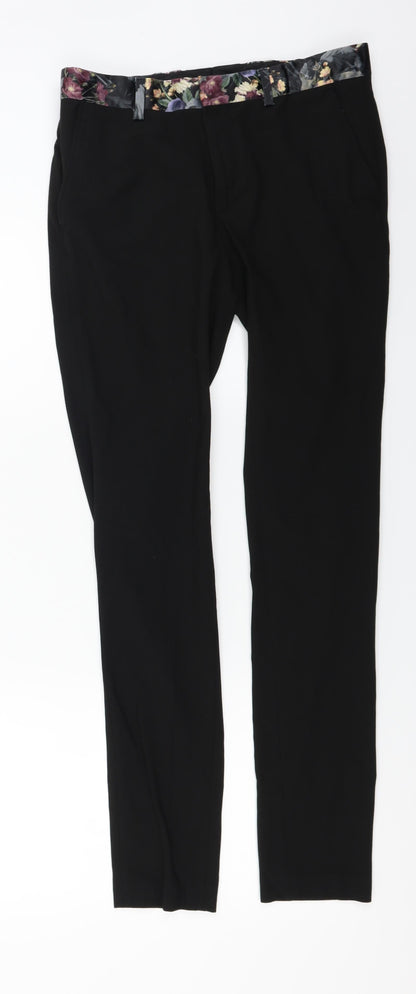 Womens UK Size 30 in ASOS Regular Fit  Black Trousers