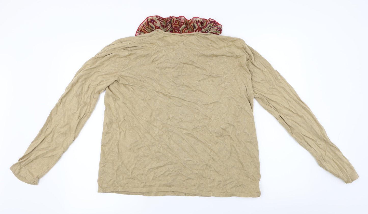 Womens UK Size 18 Heather Valley Beige Basic T-Shirt