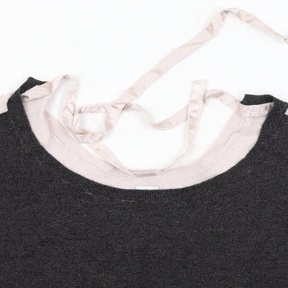 Saint Tropez  Womens Black Paisley  Basic T-Shirt Size S