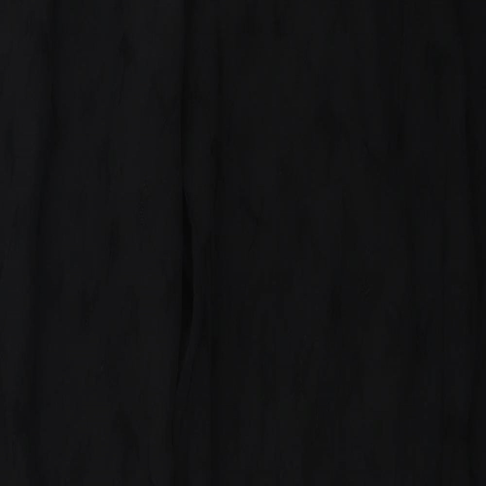 Monsoon  Womens Black Floral  Trousers  Size 14 L25 in